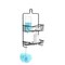 Better Living Venus 19.5 in. H X 4.5 in. W X 11 in. L Matte Black Shower Caddy 13635 - alternate 6